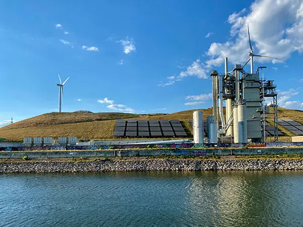 A hydro-electric plant